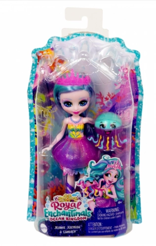 Royal Enchantimals Jelanie Jellyfish  & Stingley lelle ar dzīvniekiem HFF34