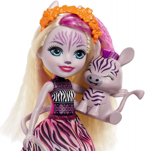 Royal Enchantimals Zadie Zebra & Ribbon Lelle ar dzīvniekiem GTM27