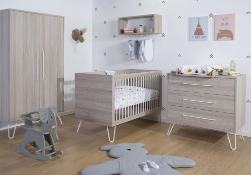 Sienas plaukts CHILDHOME Ironwood Ashen + 2 hang bar