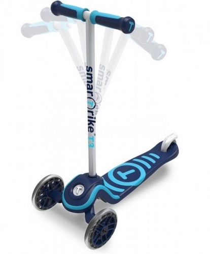 Skrejritenis Smart Trike Scooter T3 + LED mirdzoši riteņi + Soma Mint
