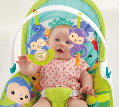 Šūpuļkrēsliņš Fisher Price Rainforest Friends Newborn To Toddler Portable Rocker CMR10