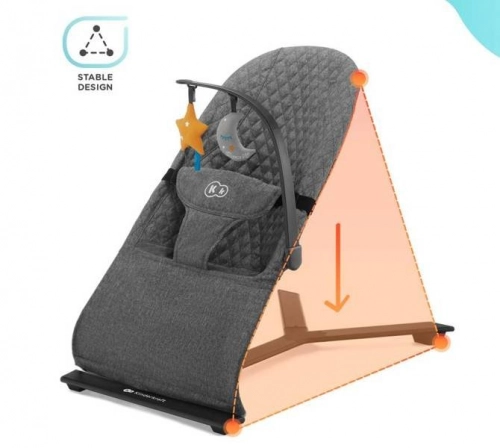 Шезлонг-качалка Kinderkraft Mimi Grey