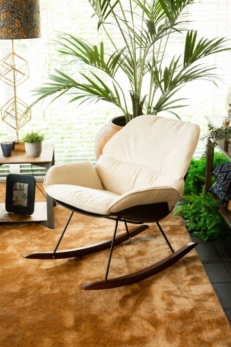 Šūpuļkrēsls māmiņai CHILDHOME Rocking Lounge White grey