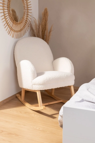 Šūpuļkrēsls māmiņai Childhome Rocking Teddy Off white