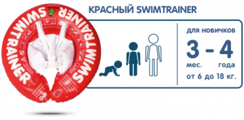 SWIMTRAINER Сlassic Красный Круг для обучения плаванию 3 мес. - 4 года