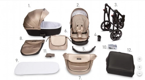 TUTIS Viva Life Leather Edition Garnet 089 Bērnu rati 3in1