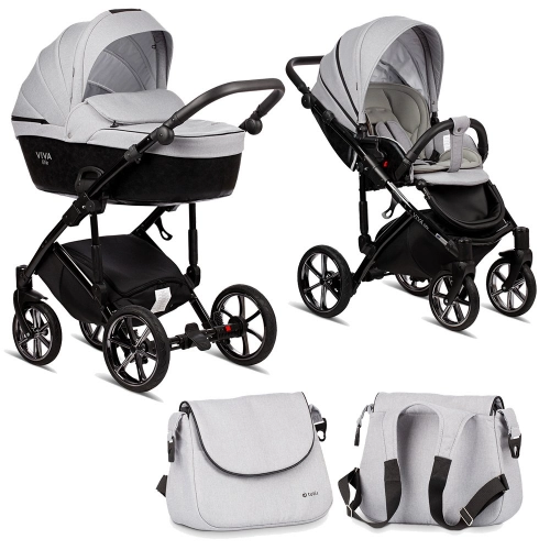 TUTIS Viva Life Limited Edition 042 Black Marble Bērnu rati 2in1