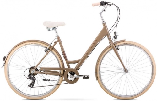 Velosipēds Romet Sonata Eco + grozs 28" beige 20L
