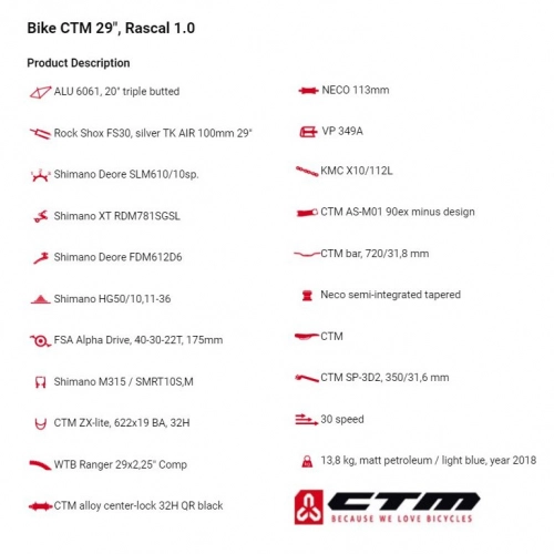 Vīriešu velosipēds CTM Rascal 1.0 29"