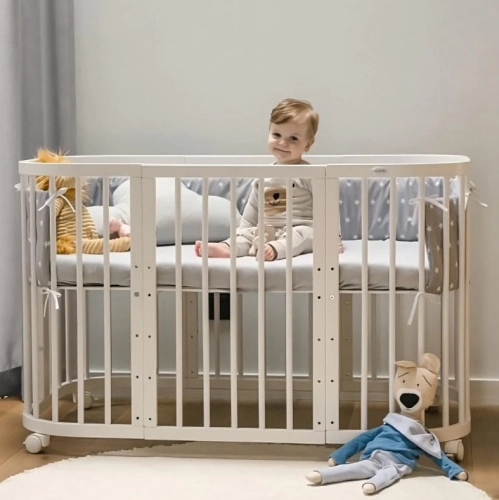 Waldin 7in1 White Bērnu gulta + Matracis