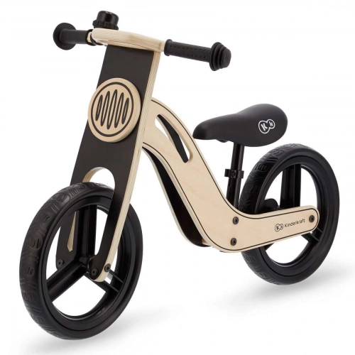 KinderKraft Balance Bike Uniq Natural Bērnu skrējritenis ar koka rāmi