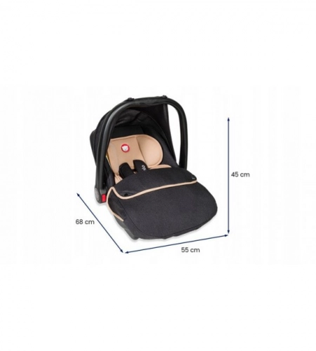 Bērnu autosēdeklis 0-13 kg Lionelo NOA PLUS sand