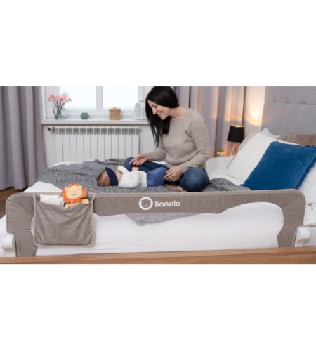 Drošības barjera gultai Lionelo EVA beige melange