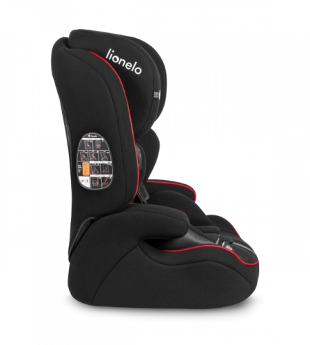 Lionelo NICO black red Bērnu autosēdeklis 9-36 kg