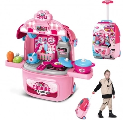 Детская кухня Чемодан 2в1 pink
