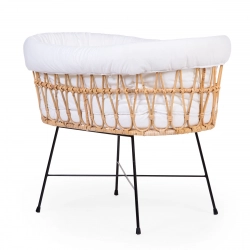 Childhome Rattan Ecru White Natural Bērnu Šūpulis Pīts