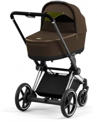 Cybex e-Priam Khaki Brown Chrome black frame Kulbu Rati