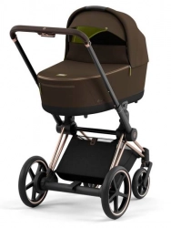 Cybex e-Priam Khaki Brown Rosegold frame Kulbu Rati