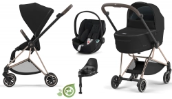 Cybex Mios 3.0 Eco Onyx Black + Cloud Z2 I-Size + Rose gold frame Детская коляска 4in1