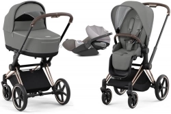 Cybex Priam 4.0 + Cloud Z I-size Gold rose frame Soho Grey Детская коляска 3in1