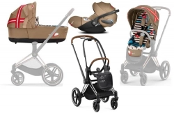 Cybex Priam 4.0 + Cloud Z2 I-size Chrome brown frame Karolina Kurkova One Love Детская коляска 3in1
