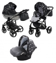 Junama Glow col.4 Graphite silver Универсальная коляска 3 в 1