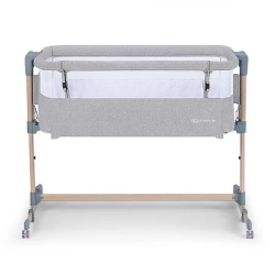 KinderKraft Neste Air Grey wood Bērnu gultiņa 2in1