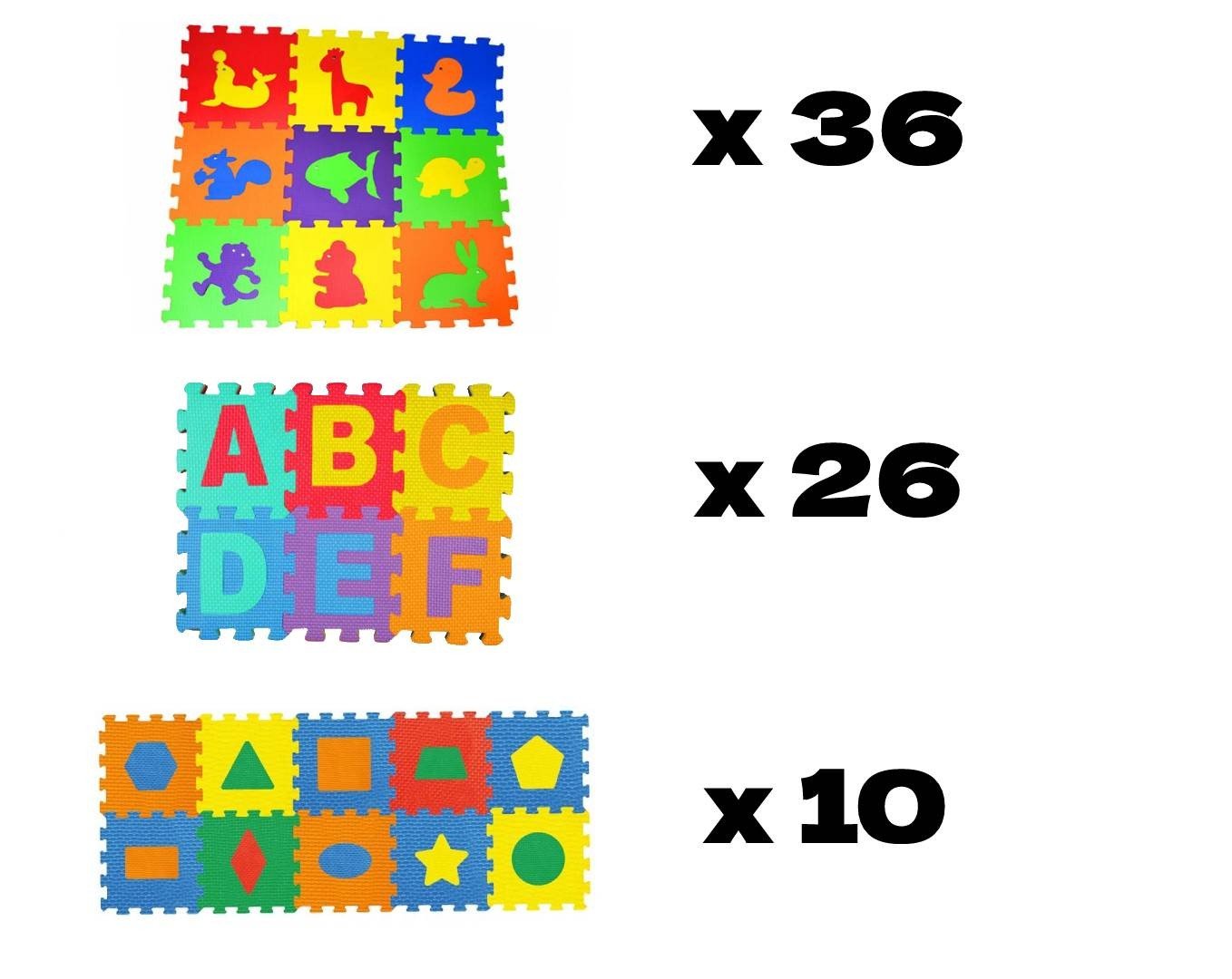 Aktivitātes paklājs Puzzle 16x16 cm 72 elementi