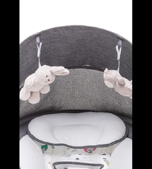 4baby ROCK'N RELAX grey Šūpuļkrēsls