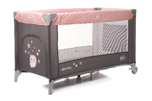 4BABY ROYAL pink Ceļojumu gulta-manēža