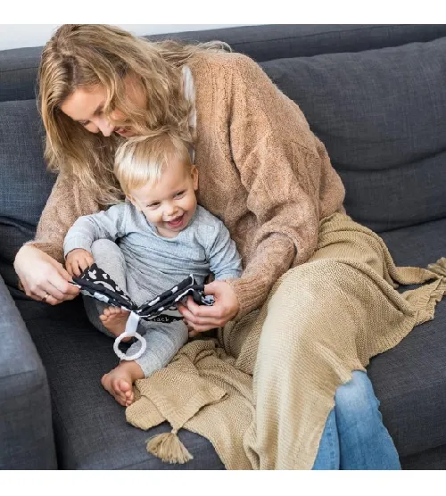 Adīta bambusa sega ar bārkstīm BabyOno 546/02 cinnamon