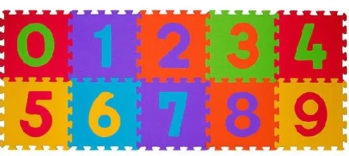 Aktivitātes paklājs-puzzle Babyono 274 Cipari 10 plāksnes
