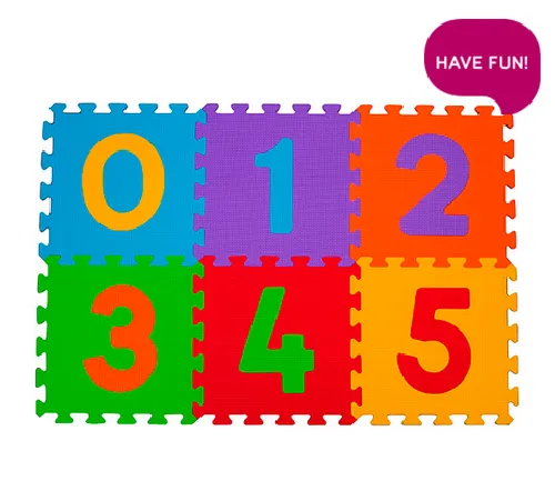Aktivitātes paklājs-puzzle Babyono 275 Cipari 6 plāksnes