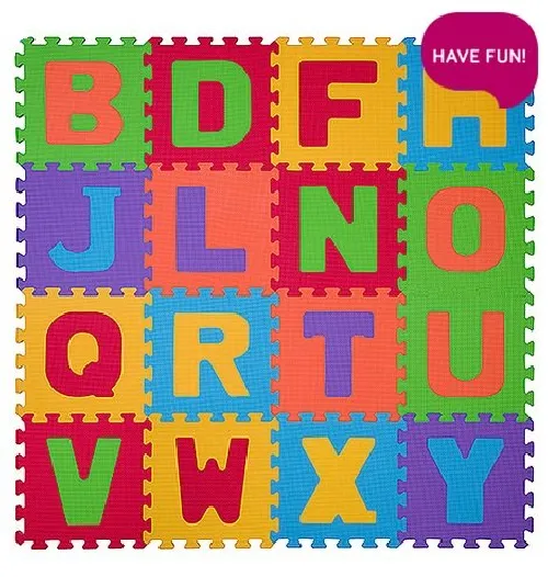Aktivitātes paklājs-puzzle burti 16 plāksnes Babyono 280