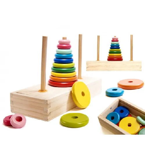 Attīstošā Koka piramīda ar pamatni 6214