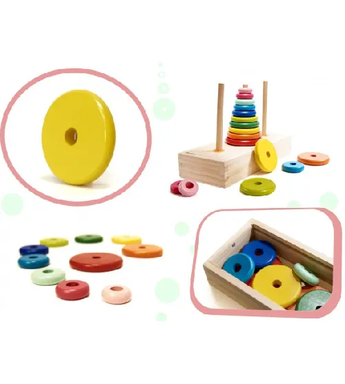 Attīstošā Koka piramīda ar pamatni 6214