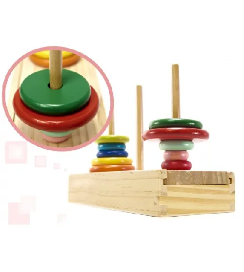 Attīstošā Koka piramīda ar pamatni 6214