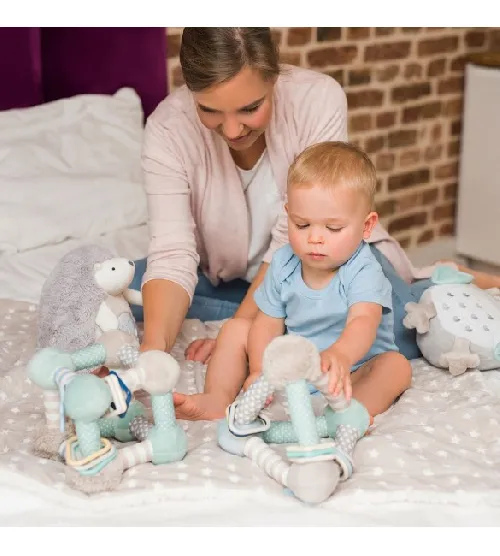 Attīstošā mīksta rotaļlieta BabyOno TINY YOGA PIRAMID 898/02 MINT
