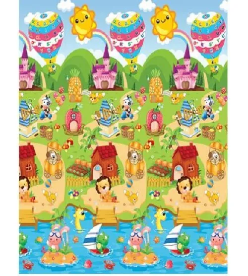 Attīstošais divpusējs paklājiņš ZOO 180x120 cm