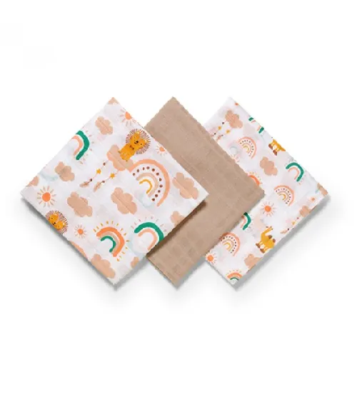 Autiņu komplekts Muslīns 3 gb. BabyOno SUPER SOFT 348/08
