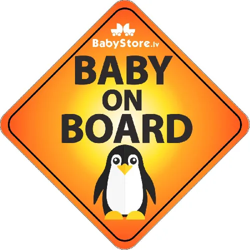 Baby On Board Pinguin Uzlīme automašīnai