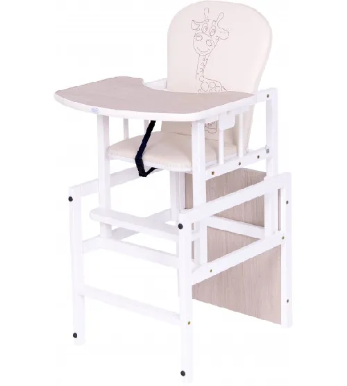 Barošanas krēsls - transformeris Drewex ANTOŠ GIRAFFE (Žyrafka) oak santana