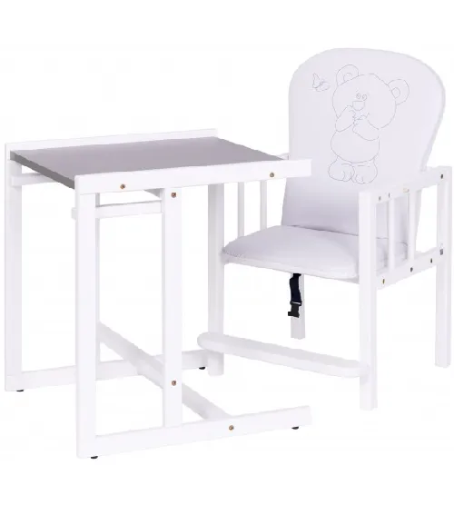 Barošanas krēsls - transformeris Drewex ANTOŠ - LITLLE BEAR and BUTTERFLY silver