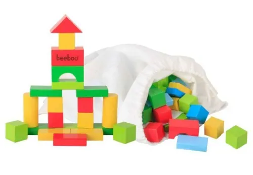 BeeBoo Wood Blocks Koka klucīši 100gab