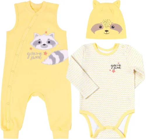 Bembi Bērnu komplekts no 3 daļām yellow racoon