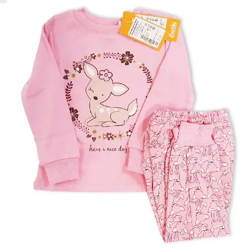 Bembi Pajama pink Bērnu kokvilnas pidžama
