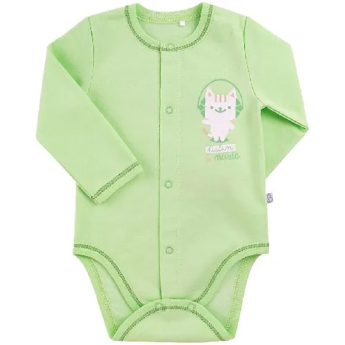 Bembi Zīdaiņu bodijs ar garām piedurknēm green catty