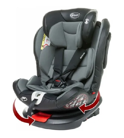 Bērnu autosēdeklis 0-36 kg 4BABY ROTO-FIX black Isofix