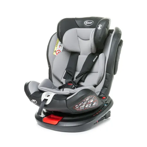 Bērnu autosēdeklis 0-36 kg 4BABY ROTO-FIX light grey
