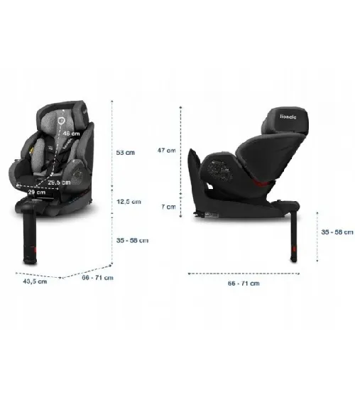 Bērnu autosēdeklis 0-18 kg Lionelo LUKAS CARBON I-SIZE Isofix